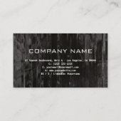 Berufliches Design aus schwarzem Holz Moderner QR- Visitenkarte (Rückseite)