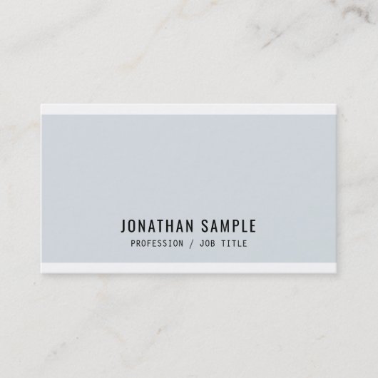 Berufliches Design Blue Minimalistisch Modern Schl Visitenkarte (Vorderseite)