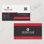 Berufliches Design der Visitenkarten in Rot Visitenkarte (Vorne/Hinten)