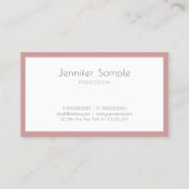 Berufliches Design Elegante Saubere moderne Zimmer Visitenkarte (Rückseite)