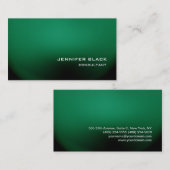 Berufliches Design Grün Modernes Elegantes Visitenkarte (Vorne/Hinten)