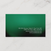 Berufliches Design Grün Modernes Elegantes Visitenkarte (Rückseite)