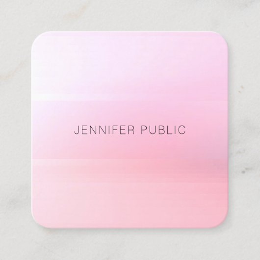 Berufliches Design in trendigen Farben Quadratische Visitenkarte (Vorderseite)
