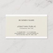 Berufliches Design Mit Monogramm Schlicht Visitenkarte (Rückseite)