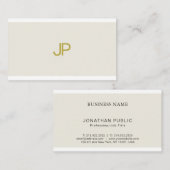 Berufliches Design Mit Monogramm Schlicht Visitenkarte (Vorne/Hinten)