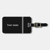 Berufliches Design personalisiert Schwarz Gepäckanhänger (Vorderseite horizontal)