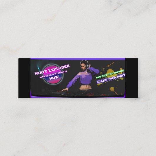 Berufliches DJ hält Party-Geschäfts-Karten instand Mini Visitenkarte (Vorderseite)