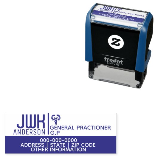 Berufliches Doctor Health DIY Logo Permastempel (Beispiel)