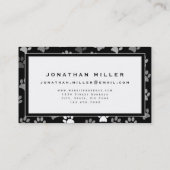 Berufliches Druckdesign | Schwarz/Weiß Visitenkarte (Rückseite)