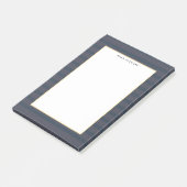 Berufliches dunkles Blau und Streifen Post-it Klebezettel (angewinkelt)