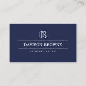 Berufliches dunkles Monogramm Visitenkarte (Vorderseite)