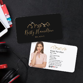 berufliches echtes Anwesen hinzufügen Logo Visitenkarte