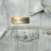 Berufliches Edelstahlmetall Namensschild (Beispiel)