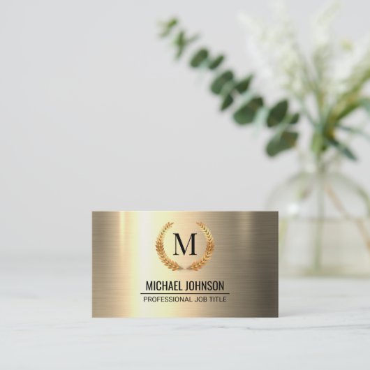 Berufliches Edelstahlmetall Visitenkarte (Stehend Vorderseite)