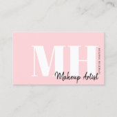 Berufliches Einfach-Rosa Monogramm Visitenkarte (Vorderseite)