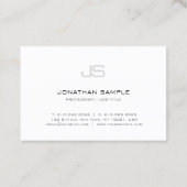 Berufliches einfaches Chic-Monogramm-schlichter Visitenkarte (Rückseite)