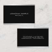 Berufliches, einfaches Design Eleganter Silver Visitenkarte (Vorne/Hinten)