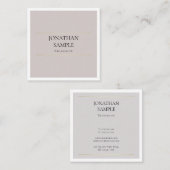 Berufliches, einfaches Design Kreativer Schlichter Quadratische Visitenkarte (Vorne/Hinten)