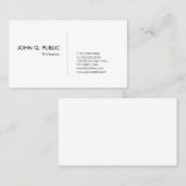Berufliches, einfaches Design Schlicht Visitenkarte (Vorne/Hinten)
