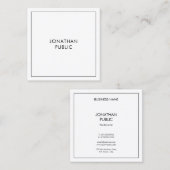 Berufliches, einfaches, elegantes Template Quadratische Visitenkarte (Vorne/Hinten)