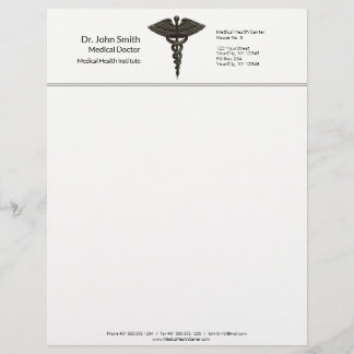 Berufliches einfaches medizinisches Caduceus Schwa Briefbogen