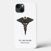 Berufliches einfaches medizinisches Caduceus Schwa Case-Mate iPhone Hülle (Rückseite)