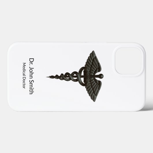 Berufliches einfaches medizinisches Caduceus Schwa Case-Mate iPhone Hülle (Rückseite (Horizontal))