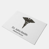 Berufliches einfaches medizinisches Caduceus Schwa Fußmatte (Schrägansicht)