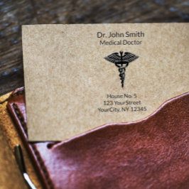 Berufliches einfaches medizinisches Caduceus Schwa Gummistempel