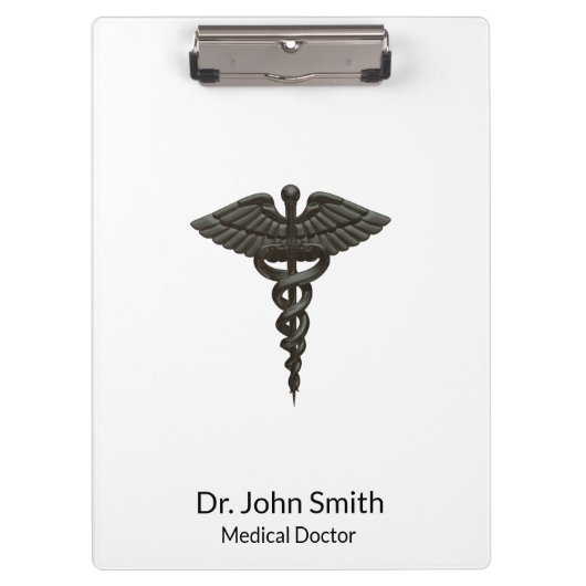 Berufliches einfaches medizinisches Caduceus Schwa Klemmbrett (Vorderseite)
