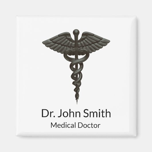 Berufliches einfaches medizinisches Caduceus Schwa Magnet (Vorne)