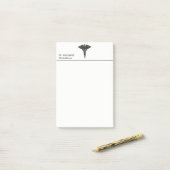 Berufliches einfaches medizinisches Caduceus Schwa Post-it Klebezettel (Auf Schreibtisch)