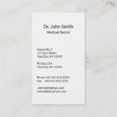 Berufliches einfaches medizinisches Caduceus Schwa Visitenkarte (Rückseite)