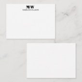 Berufliches einfaches Minimalistisches Monogramm-G Mitteilungskarte (Vorne/Hinten)