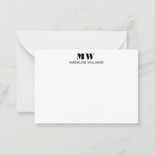 Berufliches einfaches Minimalistisches Monogramm-G Mitteilungskarte (Vorderseite)