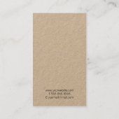 Berufliches einfaches, modernes Kraftpapier Visitenkarte (Rückseite)