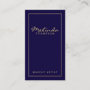Berufliches einfaches modernes Marine-Blau und Visitenkarte