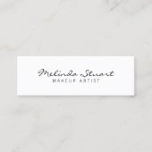 Berufliches einfaches modernes Weiß Mini Visitenkarte (Vorderseite)