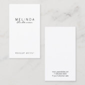 Berufliches, einfaches, modernes Weiß Visitenkarte (Vorne/Hinten)