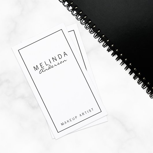 Berufliches, einfaches, modernes Weiß Visitenkarte