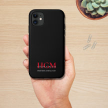 Berufliches einfaches Monogramm-Logo Schwarz Rot