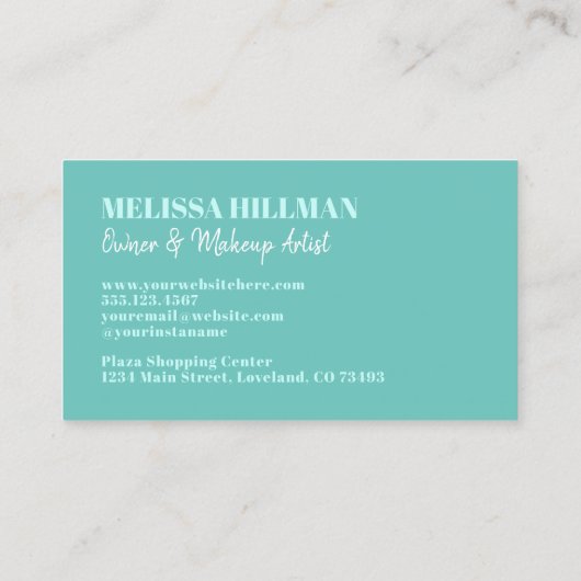 Berufliches einfaches Monogramm Visitenkarte (Rückseite)