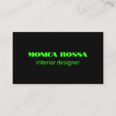 Berufliches, einfaches Neongrün Visitenkarte (Vorderseite)