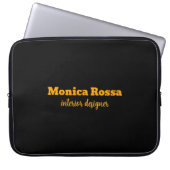 Berufliches Einfaches Neonorange Schwarz Laptopschutzhülle (Vorderseite)