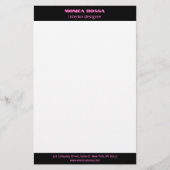 Berufliches, einfaches Neonrosa Papier (Vorderseite)