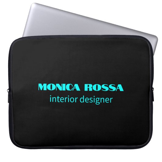 Berufliches Einfaches Neuralblau Laptopschutzhülle (Vorderseite)