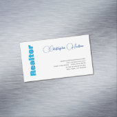 Berufliches einfaches Realtor Real Anwesen Blau We Magnetische Visitenkarte (Beispiel)