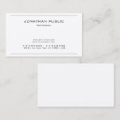 Berufliches, einfaches Schlichtes Design Visitenkarte (Vorne/Hinten)