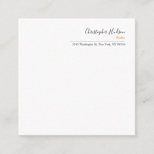 Berufliches einfaches Schlichtes Realtor Real Anwe Begleitkarte (Vorderseite)