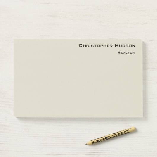 Berufliches einfaches Schlichtes Realtor Real Anwe Post-it Klebezettel (Auf Schreibtisch)